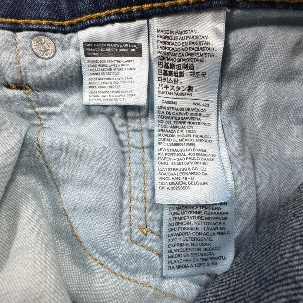 Levis 505 Regular Fit Straight Leg Jeans Mens 36x30 Dark Wash‎ Indigo Blue Denim